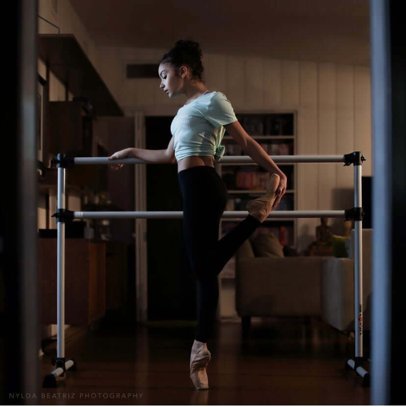 Custom barres designed for home use, providing professional studio-level support for barre training