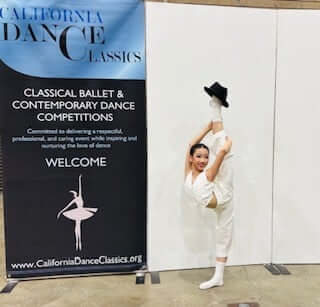 Philomena winning California Dance Classics where she will recieve her new barre