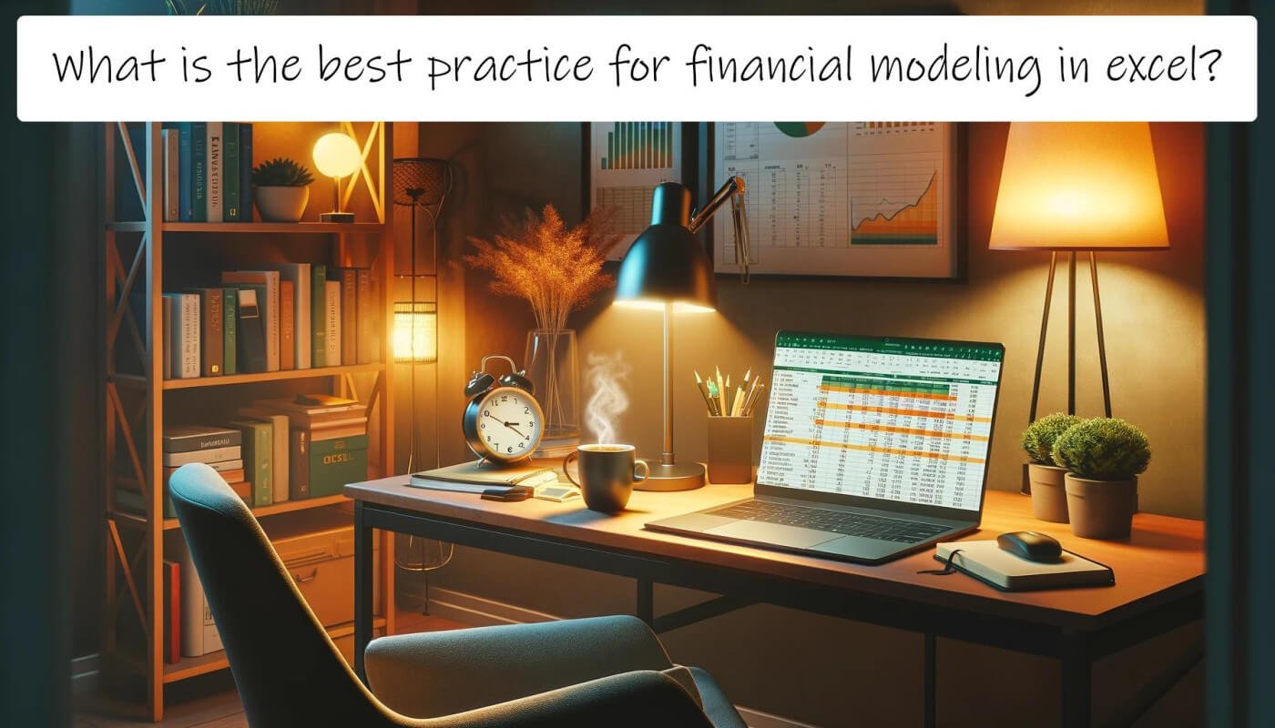 What is the best practice for financial modeling in excel