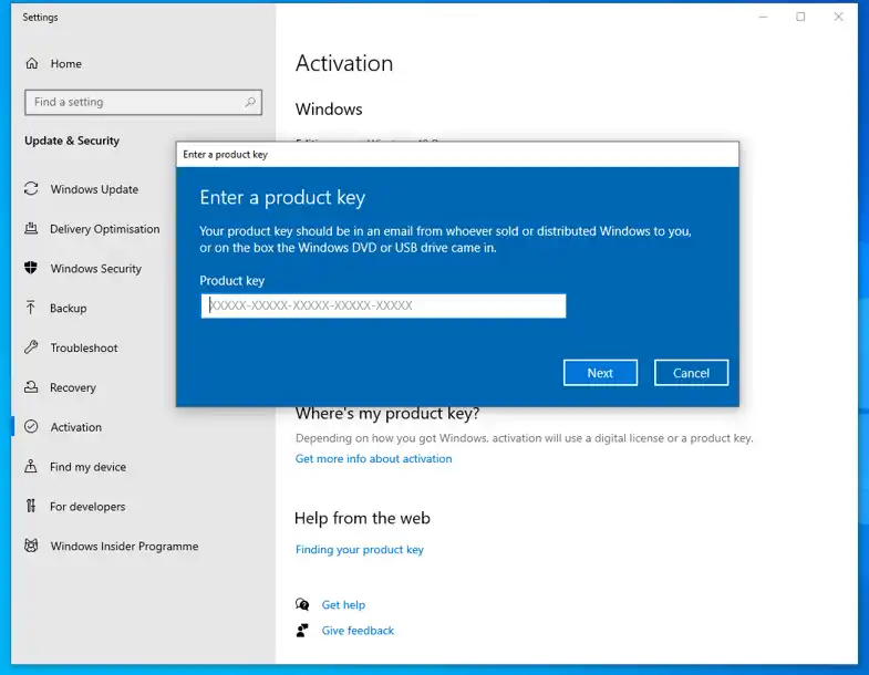 How to activate your Windows 10 operating system