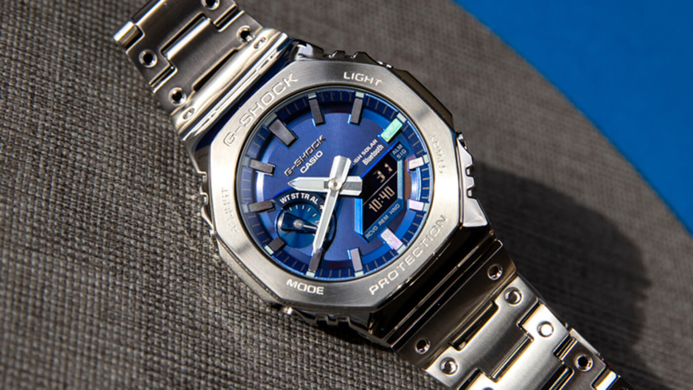 G shock steel blue best sale