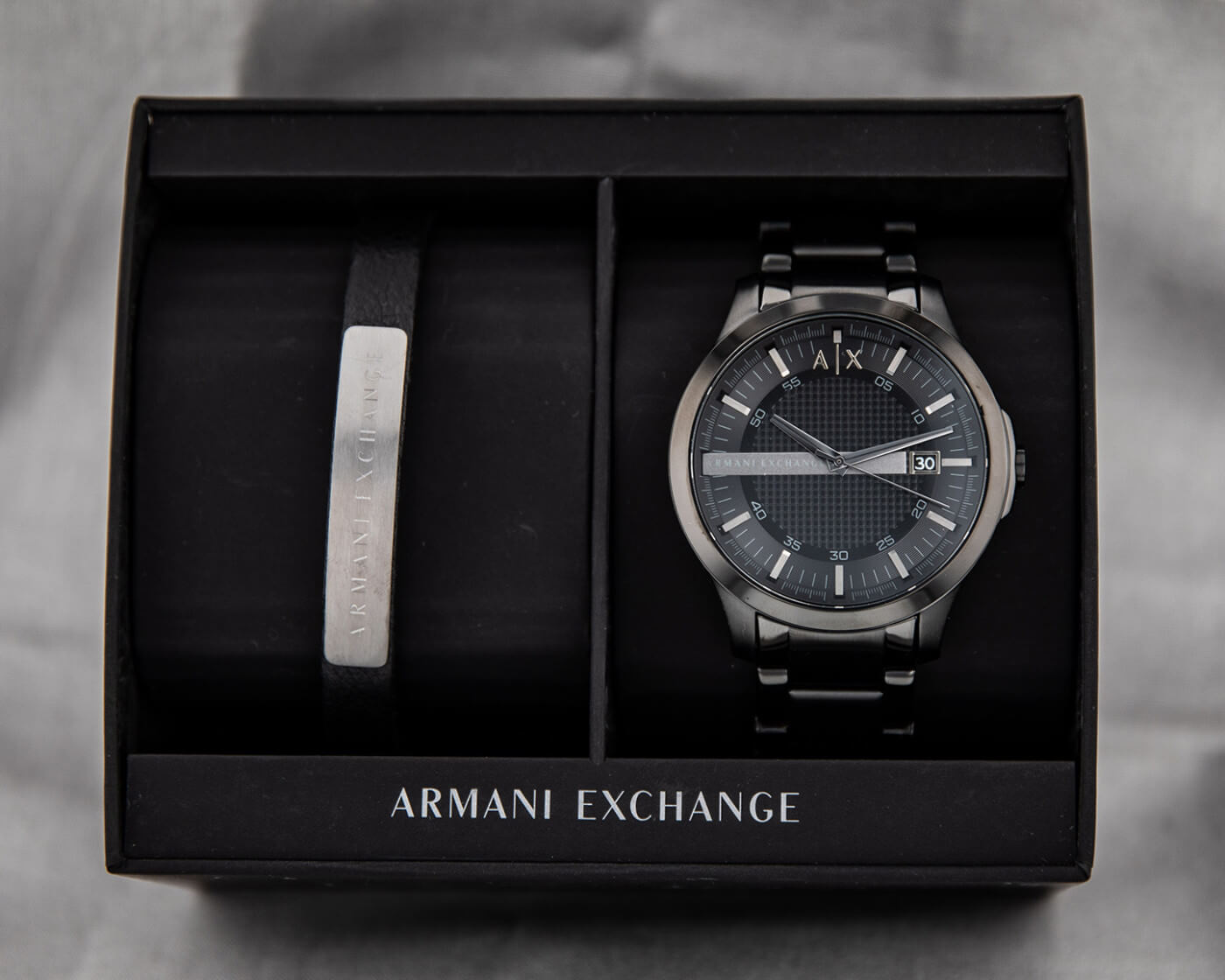 Unboxing the Armani Exchange Hampton Watch and Leather Cuff Box Set