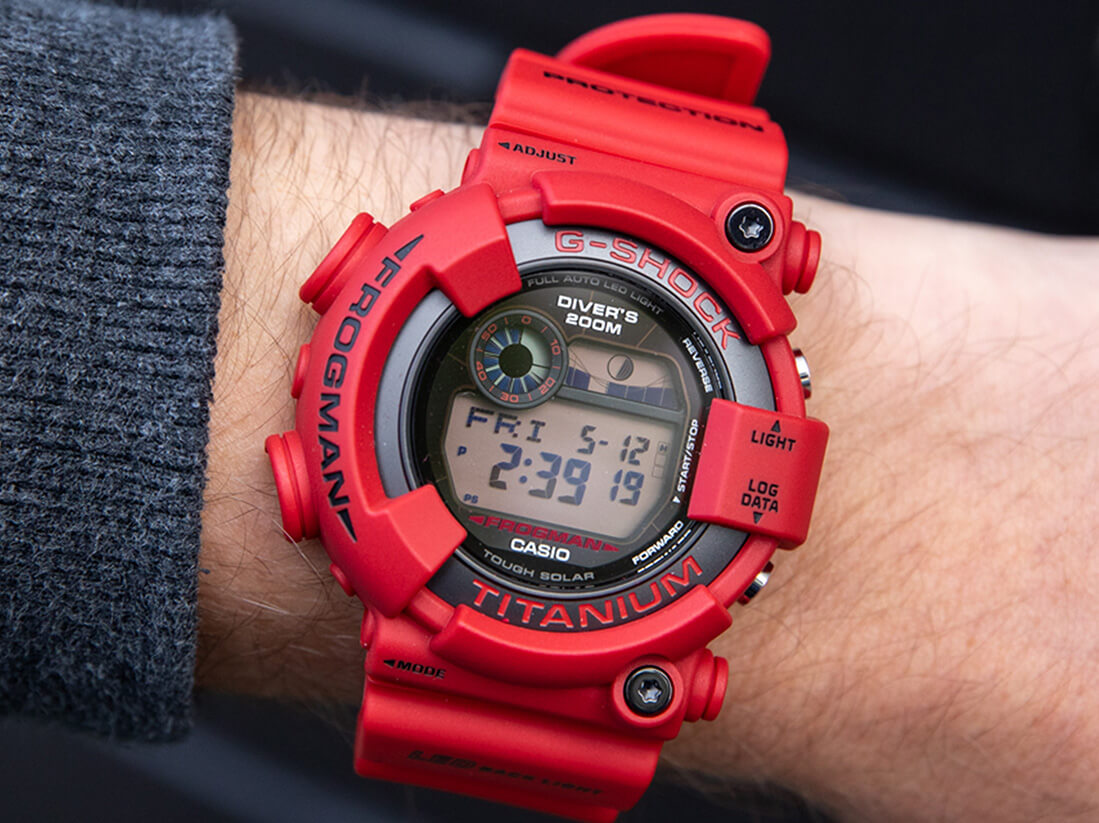 The G-Shock Red Frogman GW-8230NT-4 Jumps Off The Wrist