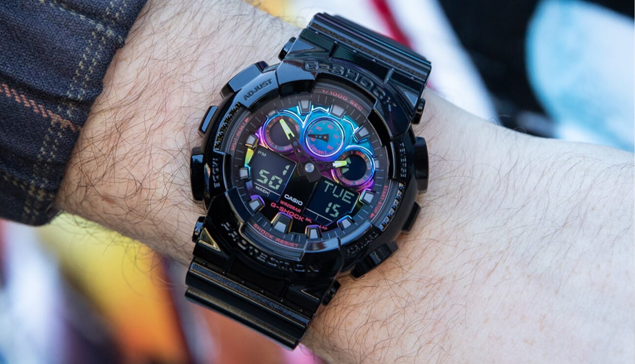 RGB Themed Watch? G-Shock GA100RGB-1 Garish Rainbow Gamers Watch Is Here