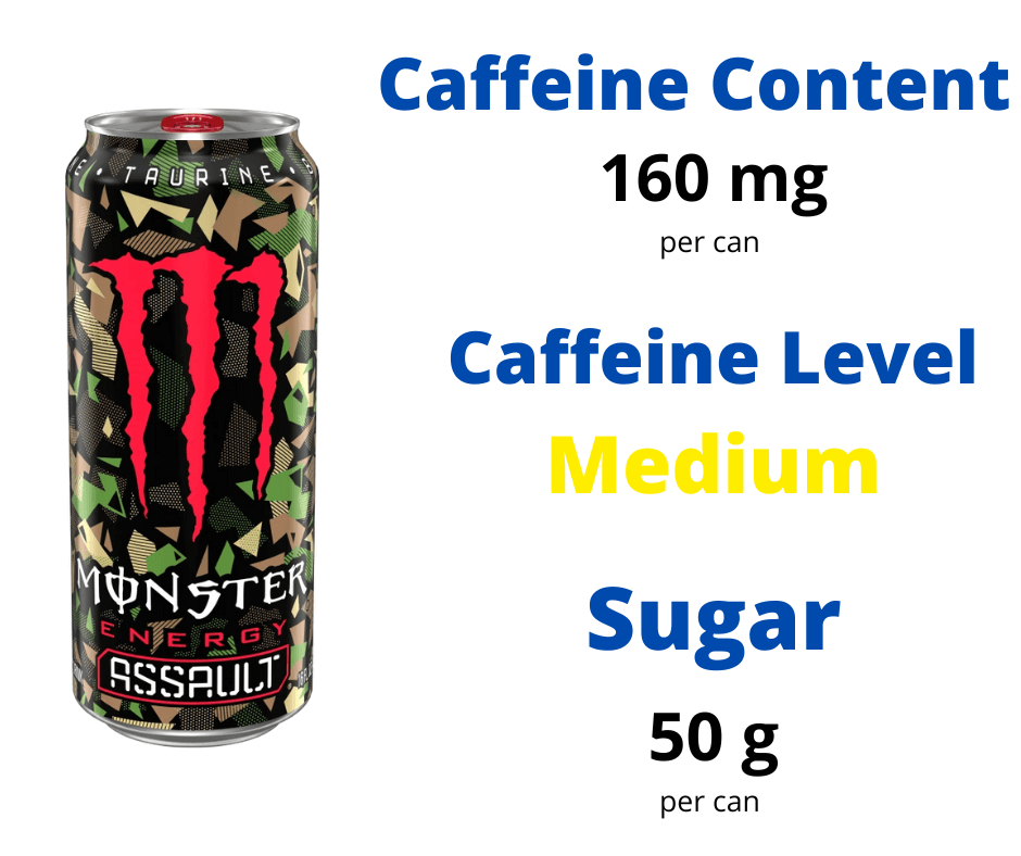 Caffeine In Monster Assault Energy Drink