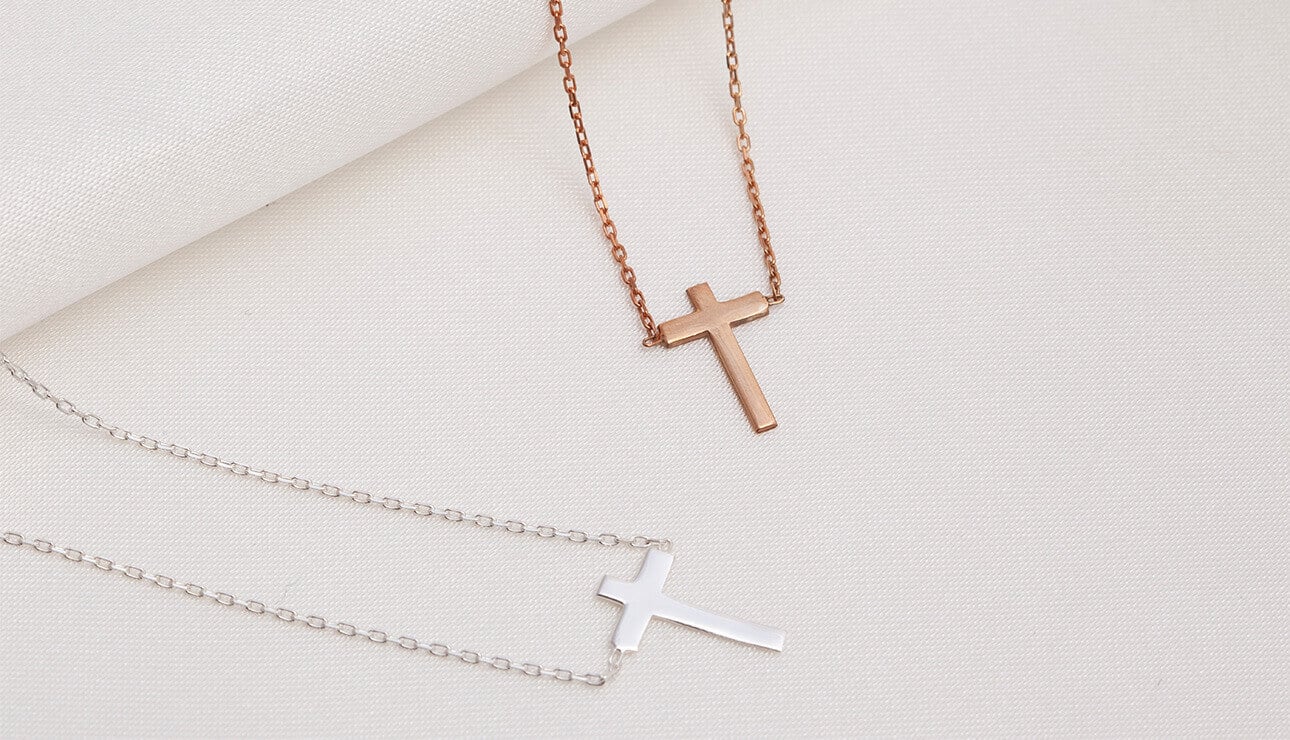 TRINETRI TRINETRI Cross shape pendant Beaded chain rose gold for womens  girls Copper Cubic Zirconia Alloy Pendant Set Price in India - Buy TRINETRI  TRINETRI Cross shape pendant Beaded chain rose gold