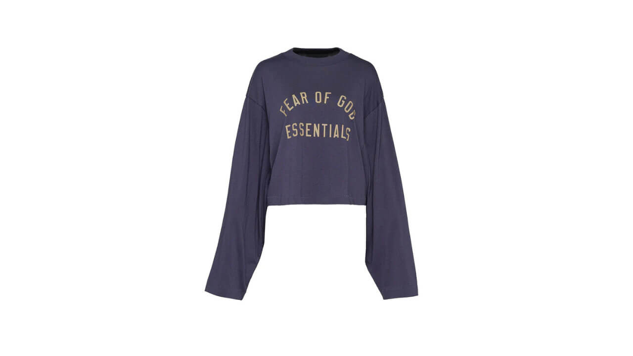 Fear of God ESSENTIALS Tri-Blend Cropped Longsleeve Tee Women