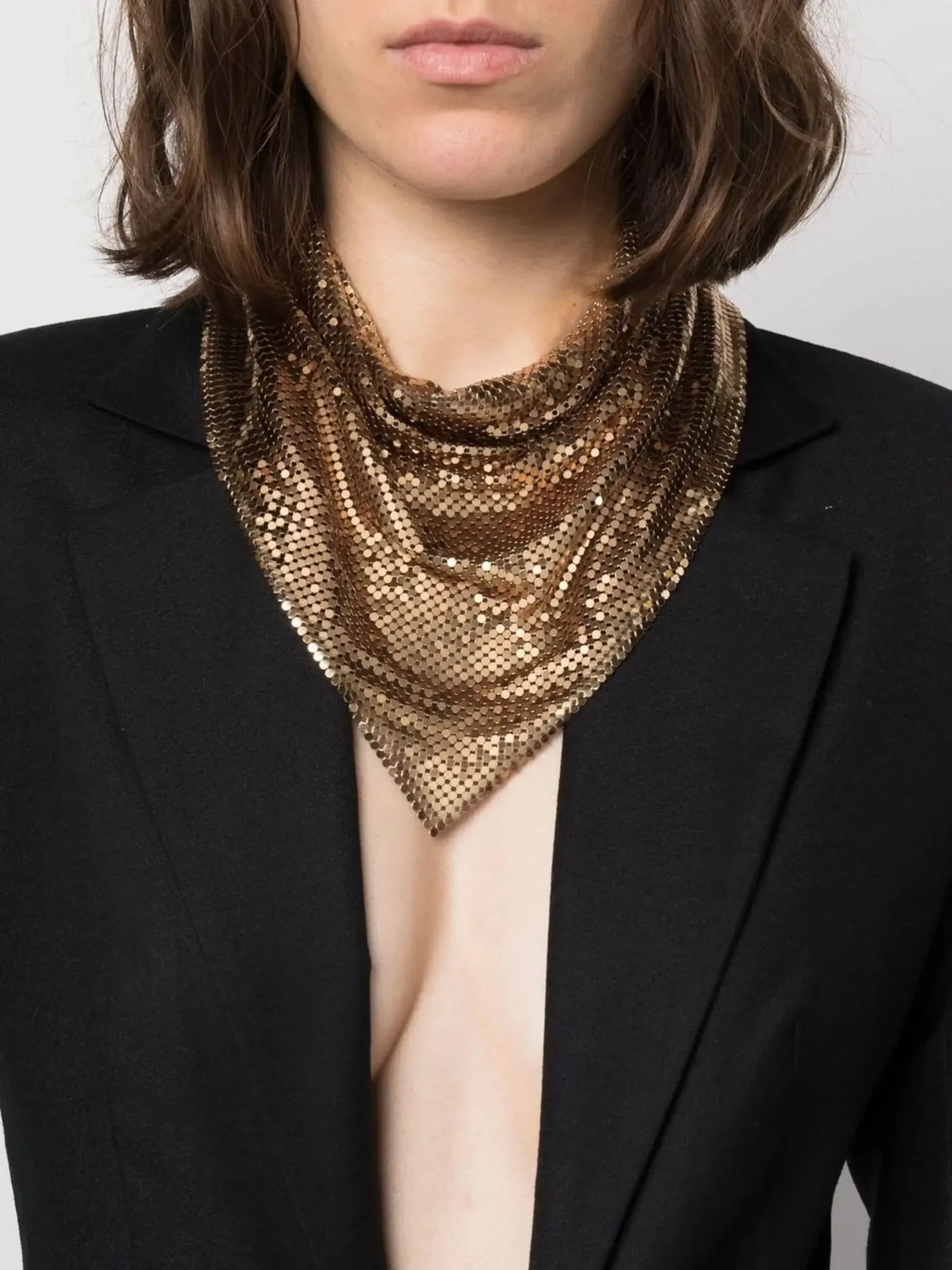 Rabanne Pixel Scarf Necklace