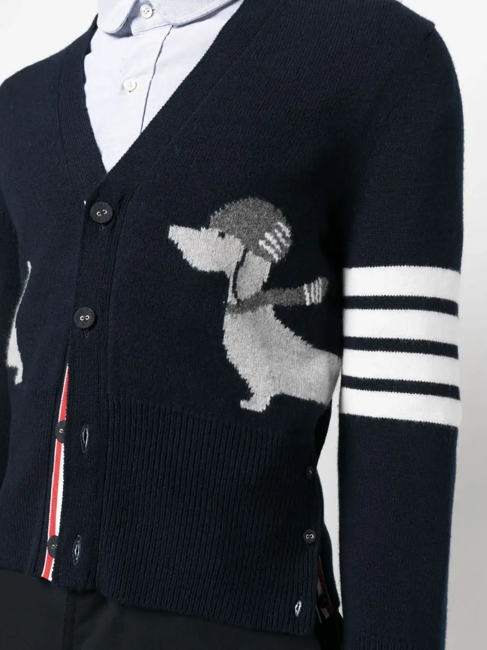 Thom Browne Hector 4-Bar Stripe Cardigan