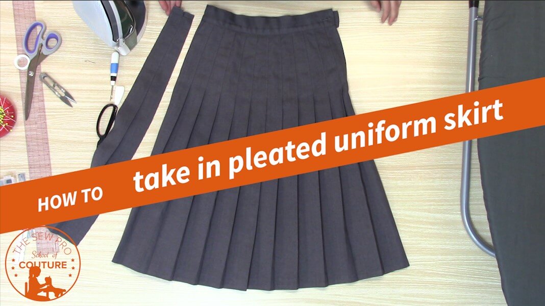 Take in Pleated Skirt Removing Pleats