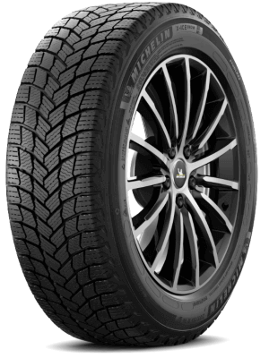 Front 3/4 view of the Michelin X-Ice Snow tire.