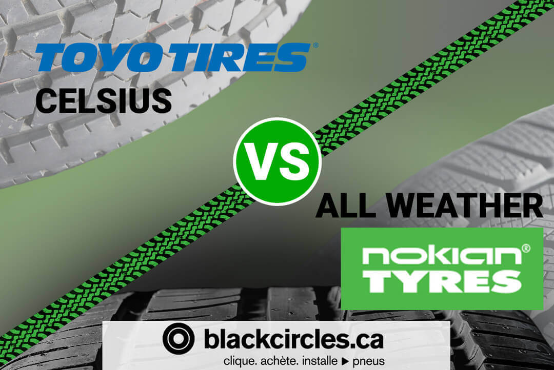 Pinpoint Specificity Attendant Toyo Celsius vs le pneu Nokian all weather | blackcircles.ca