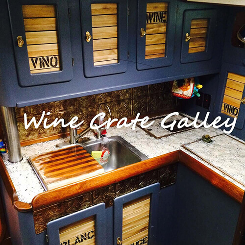 Boat Interiors Wine Crate Galley Design