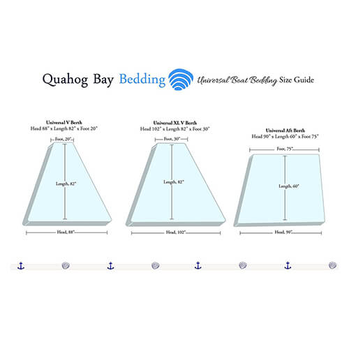 Universal V Berth Bedding - Created By Quahog Bay Bedding