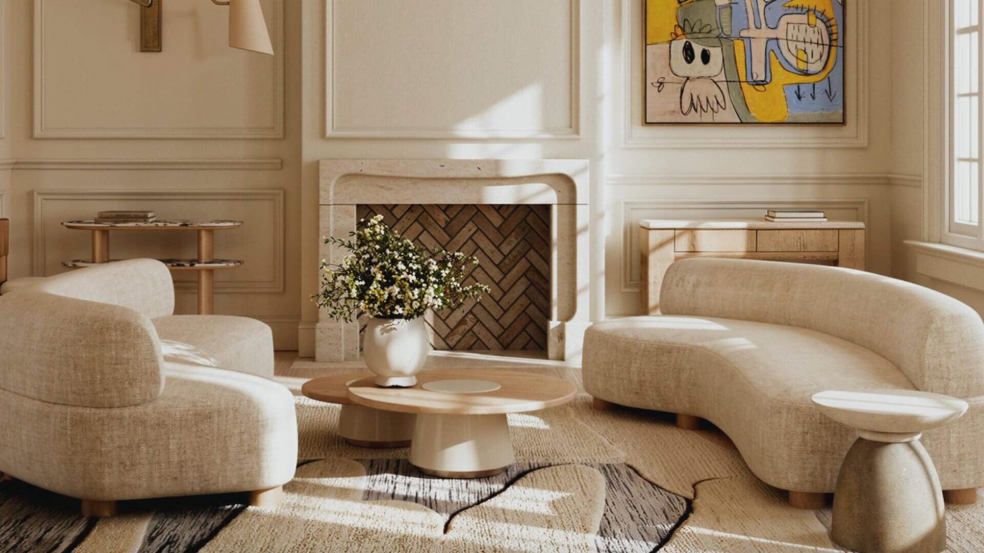 Warm Minimalism Living Room