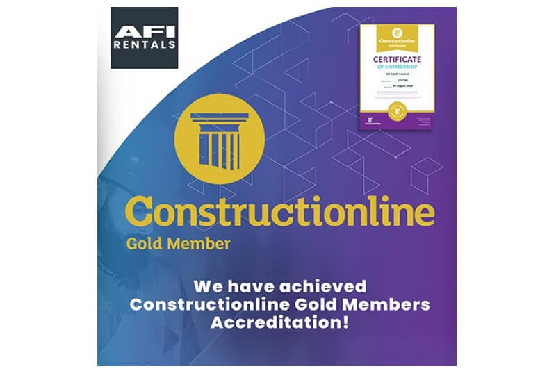 AFI-Rentals Achieves Prestigious Constructionline Gold Accreditation