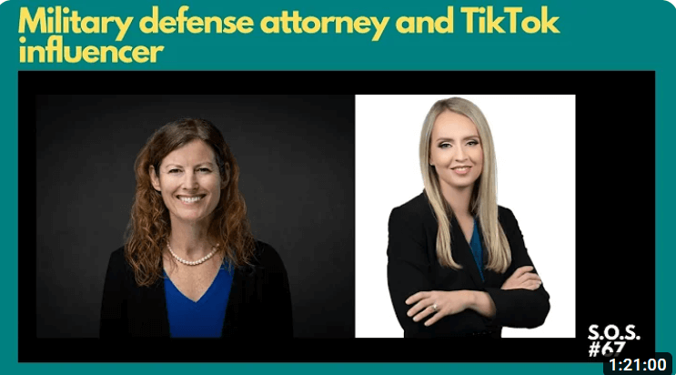 Military defense attorney and TikTok influencer