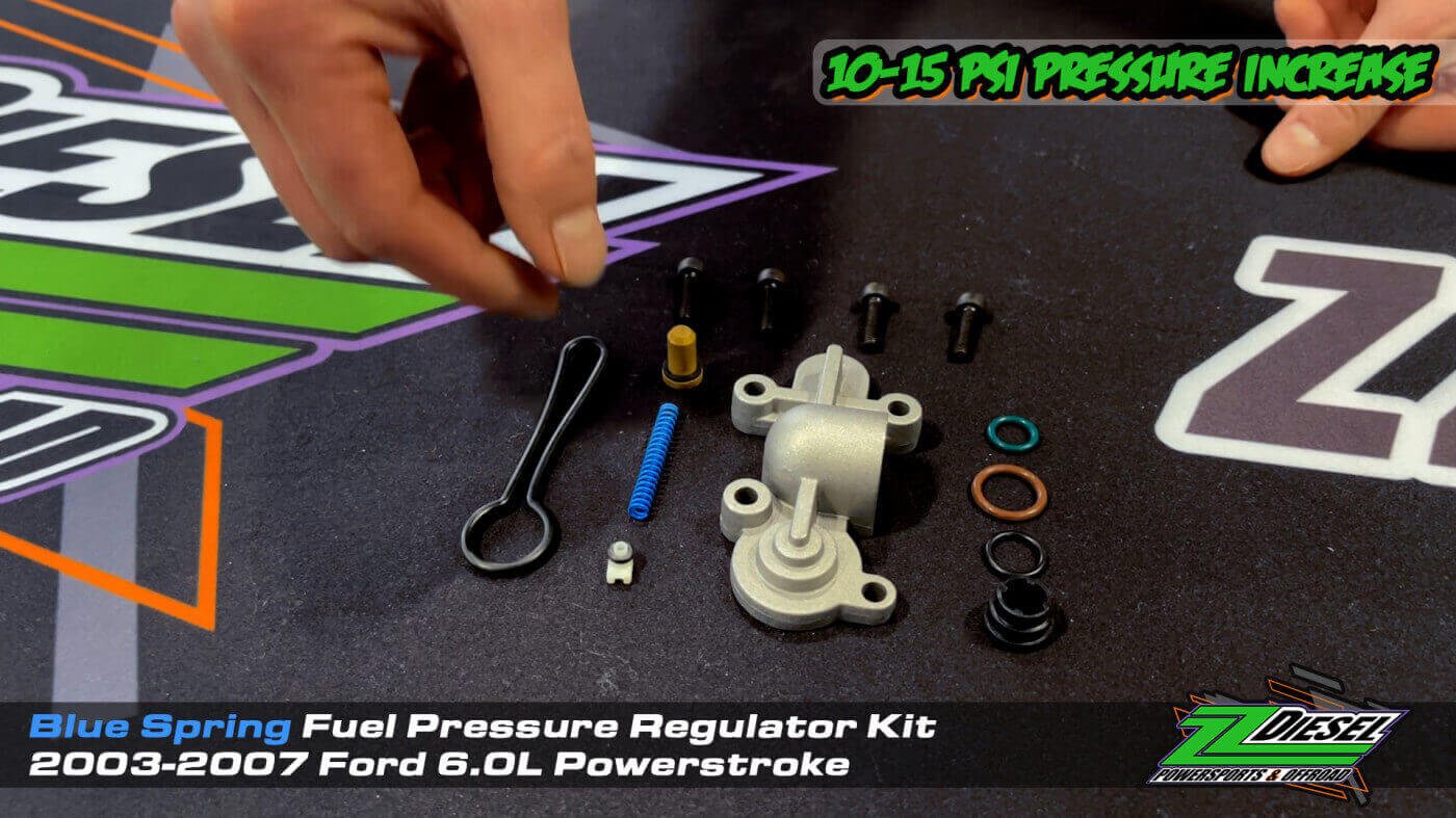 Blue Spring Fuel Pressure Regulator Kit, 2003-2007 Ford 6.0L Powerstroke