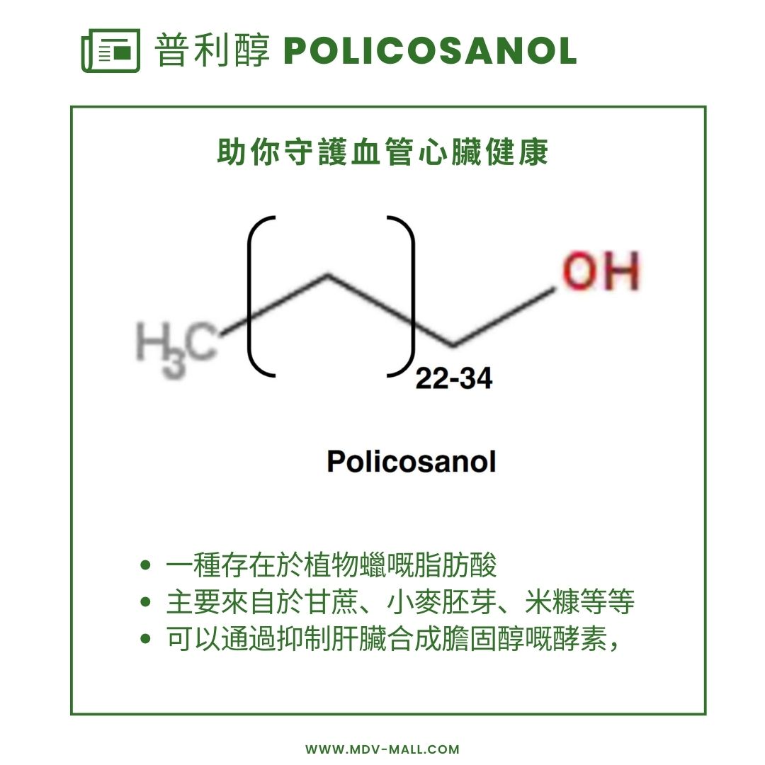 Policosanol：一種存在於植物蠟嘅神奇成分，助你守護血管心臟健康!