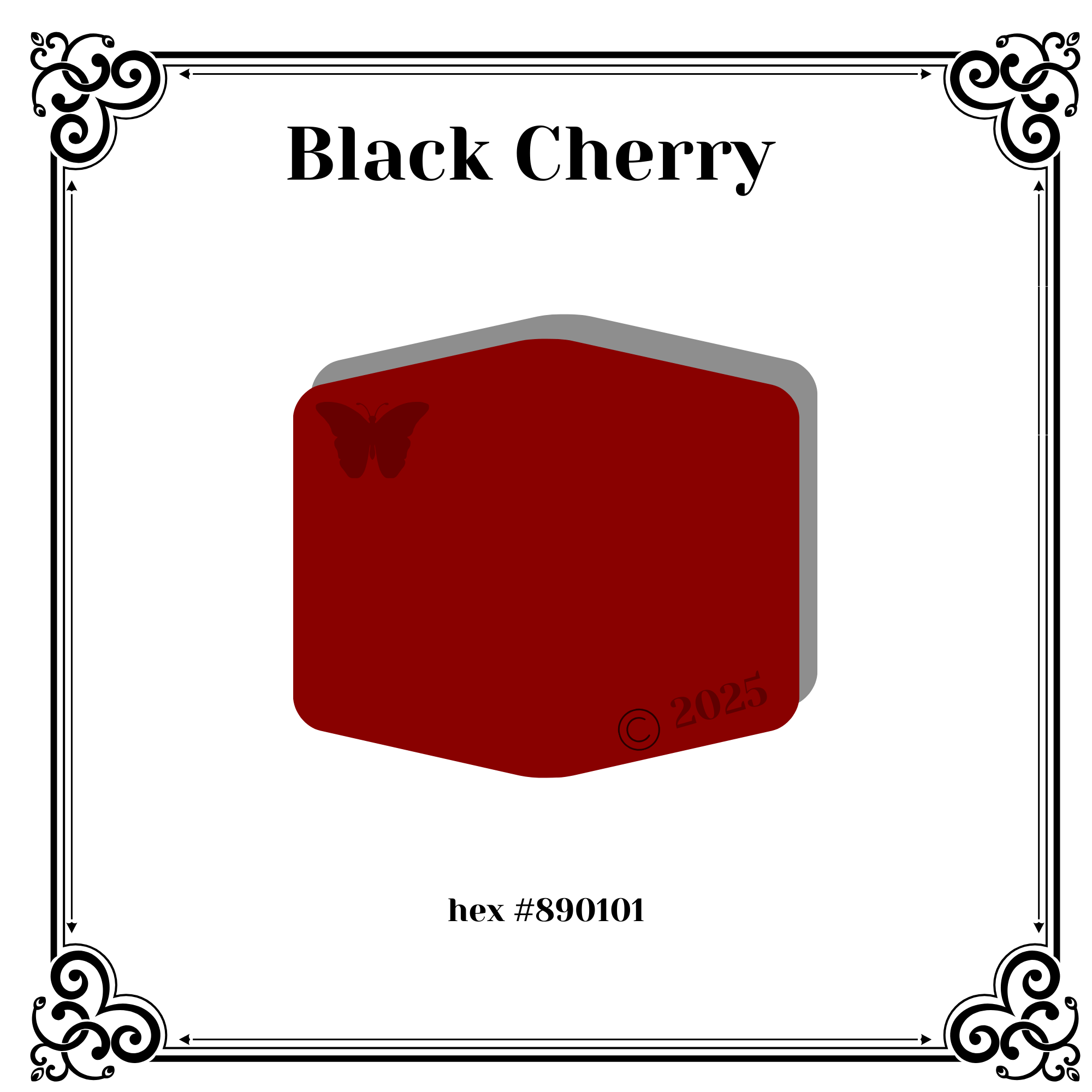 The color of black cherry sizzle.