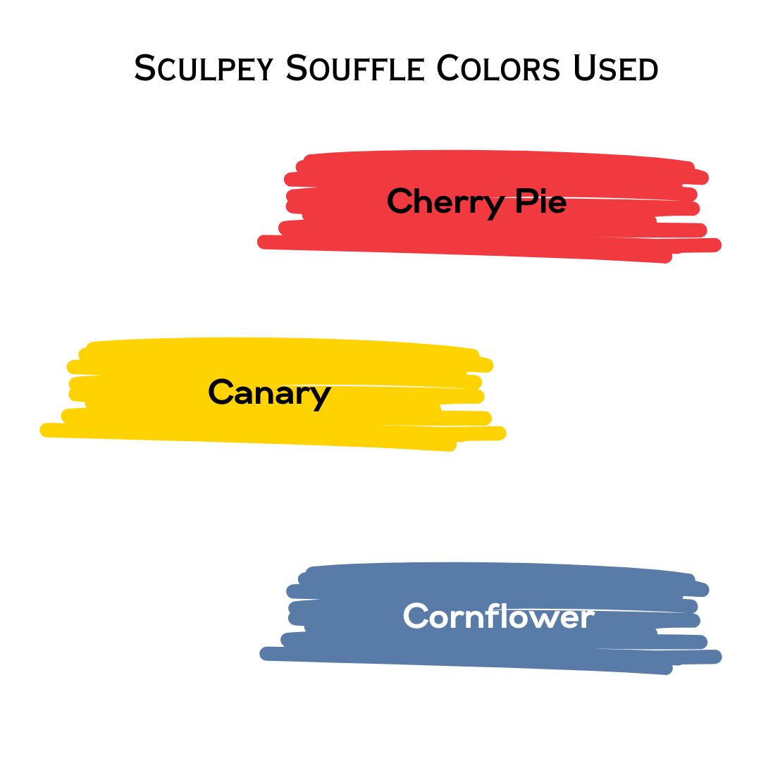 The Colors of Souffle Polymer Clay needed to mix this color.