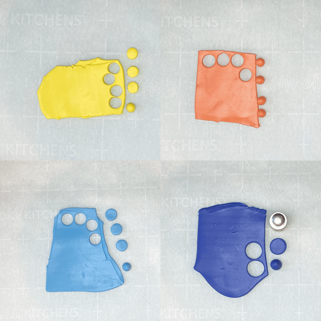 Polymer clay circles cut out