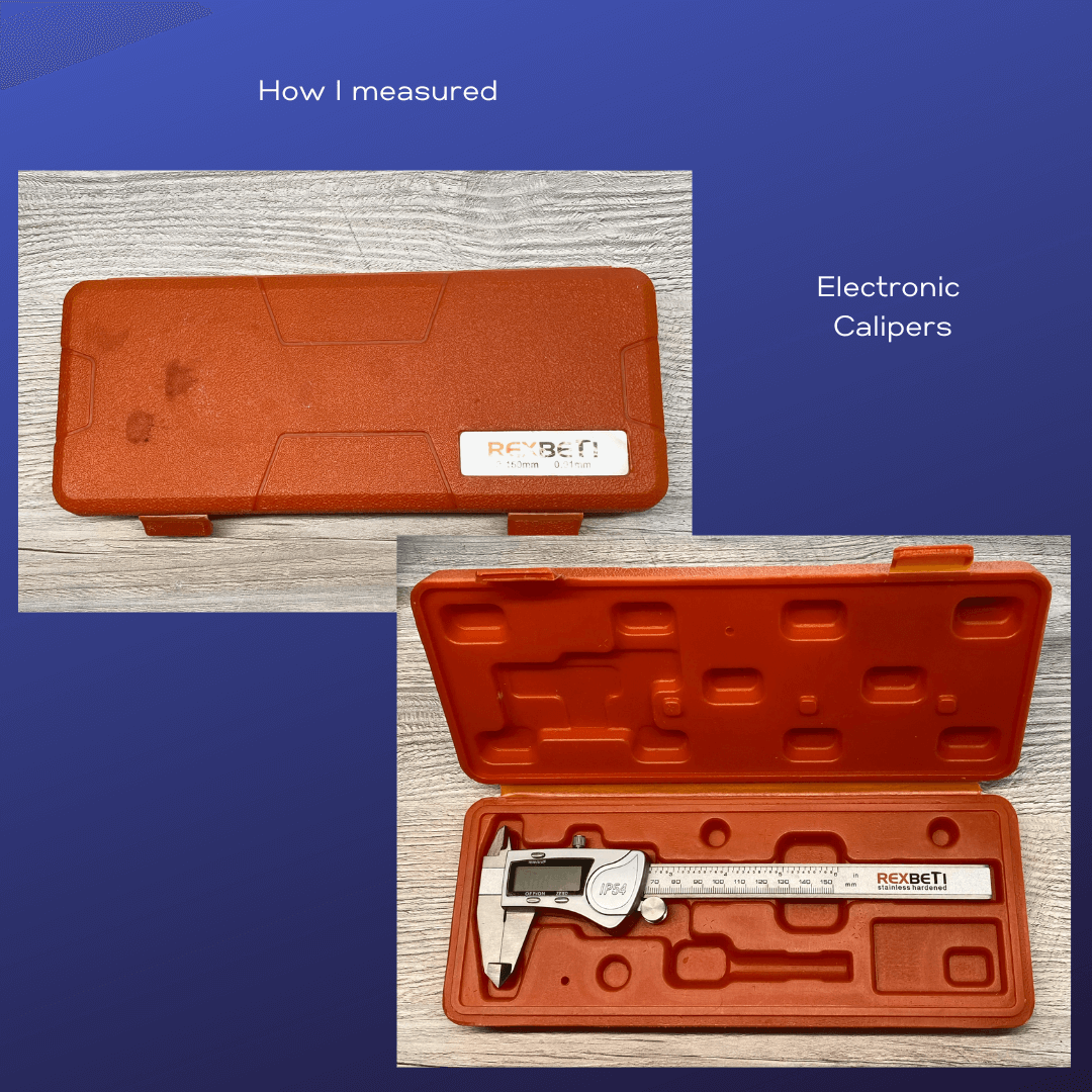 The electronic calipers used with polymer clay