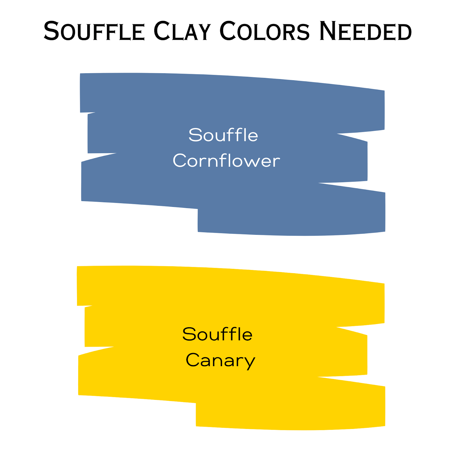 The colors of souffle polymer clay needed to mix New Leaf