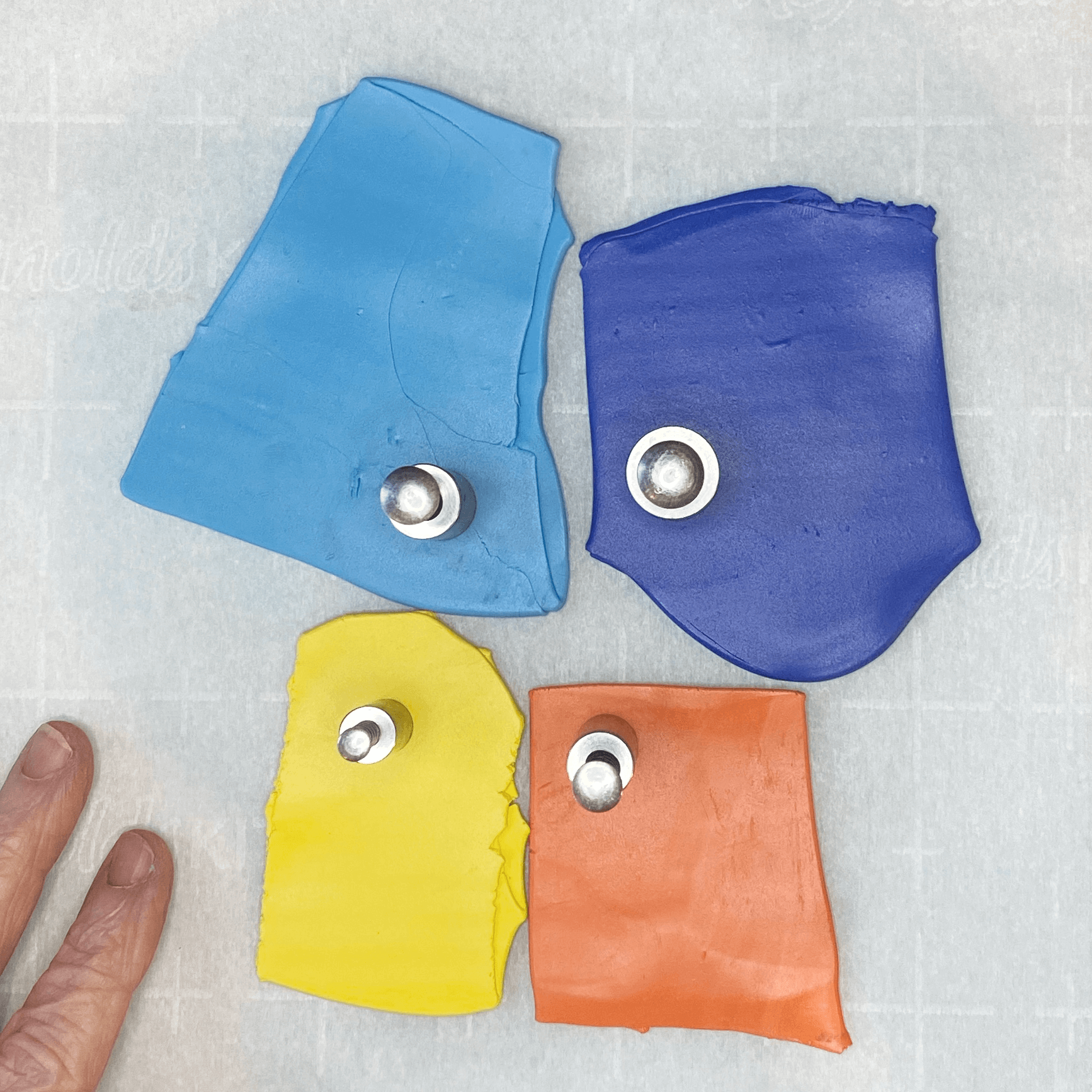 The circular cutters we'll used to make polymer clay circles