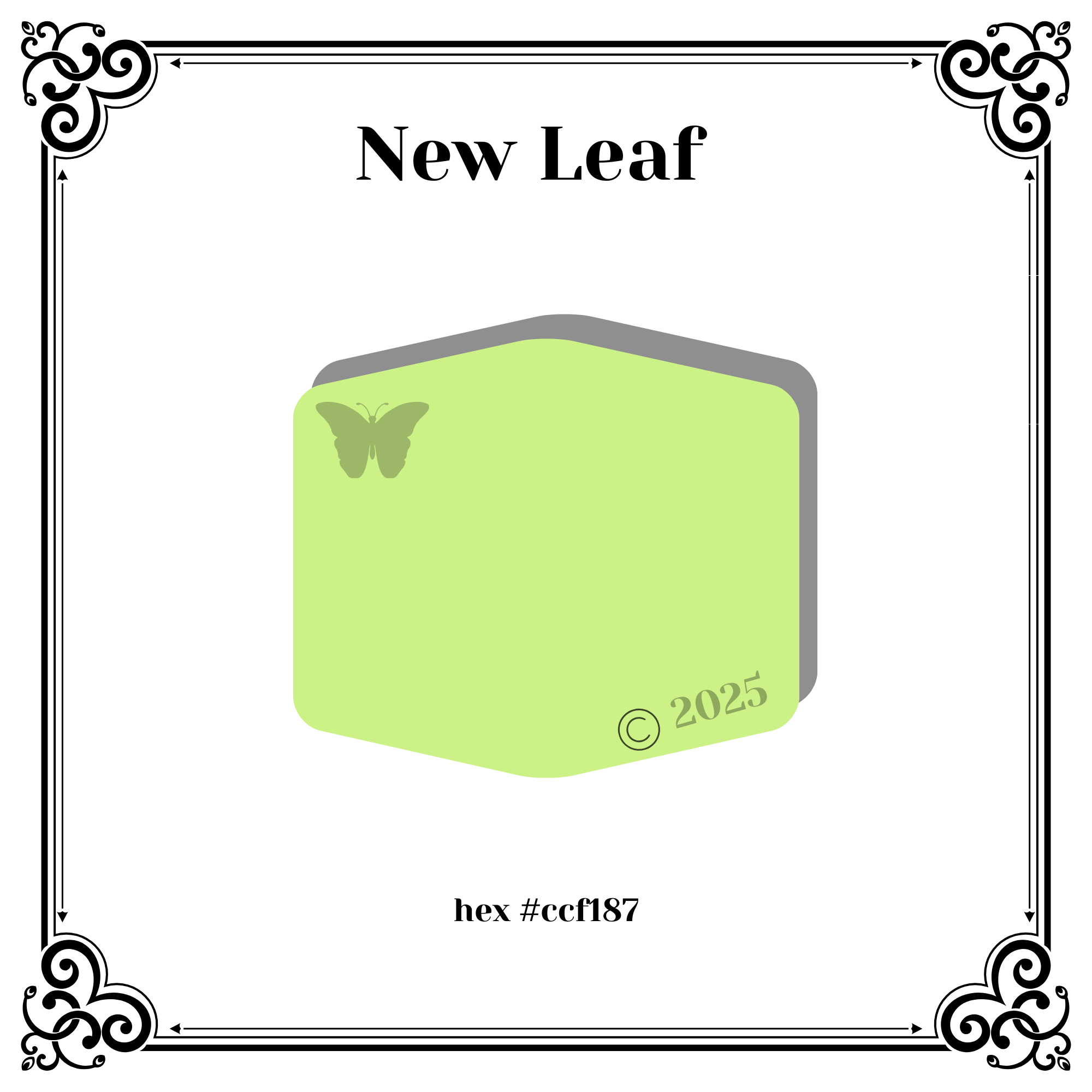 The beautiful green polymer clay color New Leaf