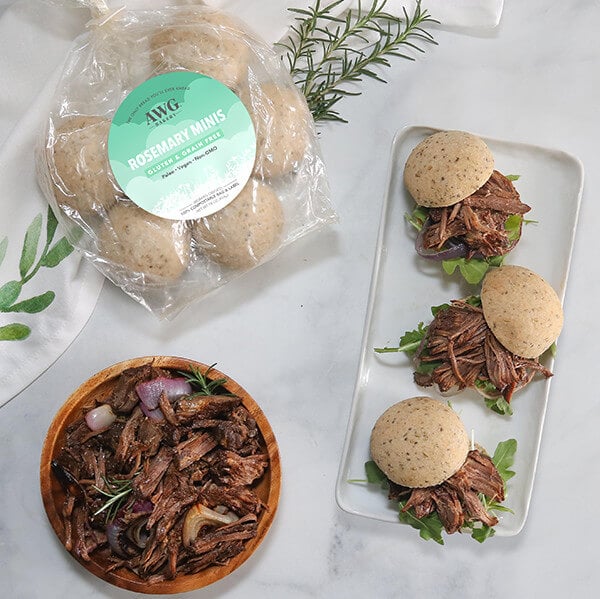 Instant Pot Balsamic Beef Sliders with Onions & Horseradish