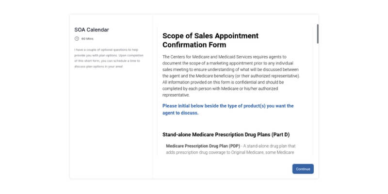 scope of appointment calendar integration