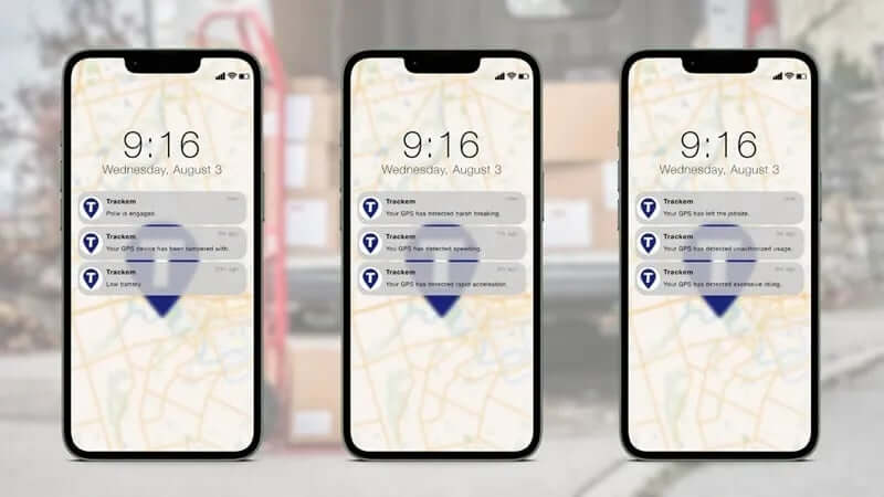 Asset tracking alerts on the Trackem App