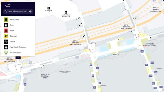 Philadelphia airports new GIS system map Integrating for airport equipment tracking