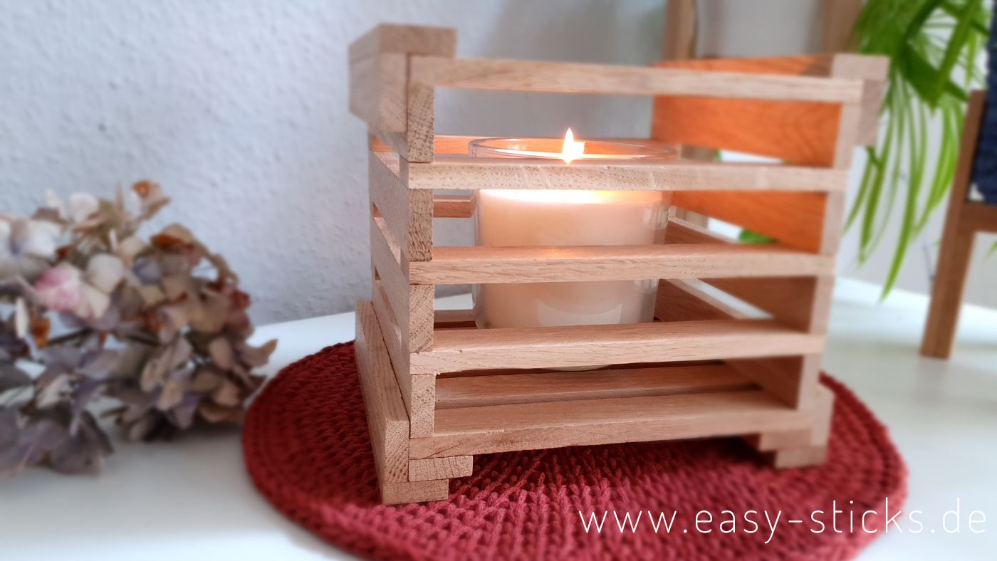 Easy-Sticks DIY Anleitung für ein Windlicht