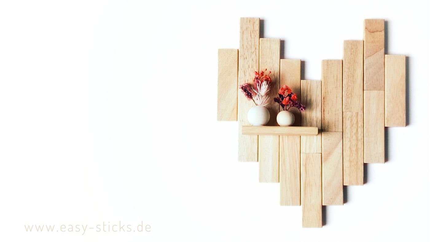 Ein Herz aus Easy-Sticks - Bastelidee zum Valentinstag