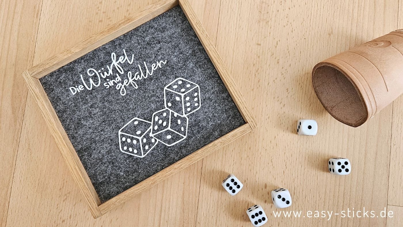 DIY Würfeltablett aus Easy-Sticks