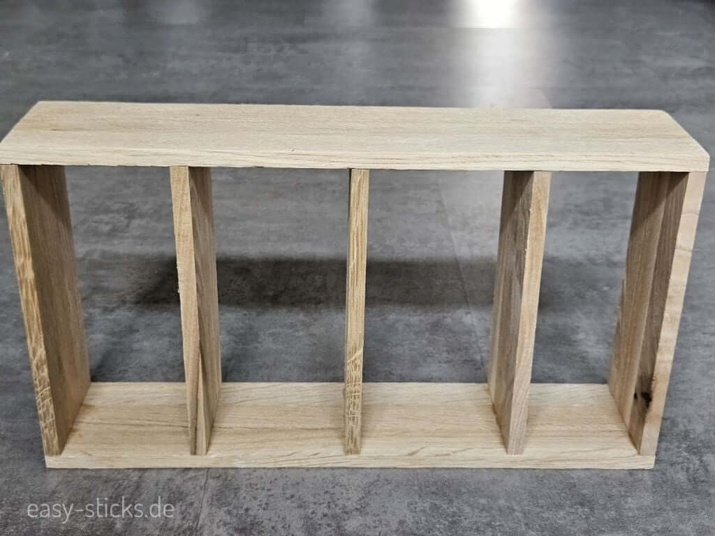 Die erste Haushälfte aus Klötzchen