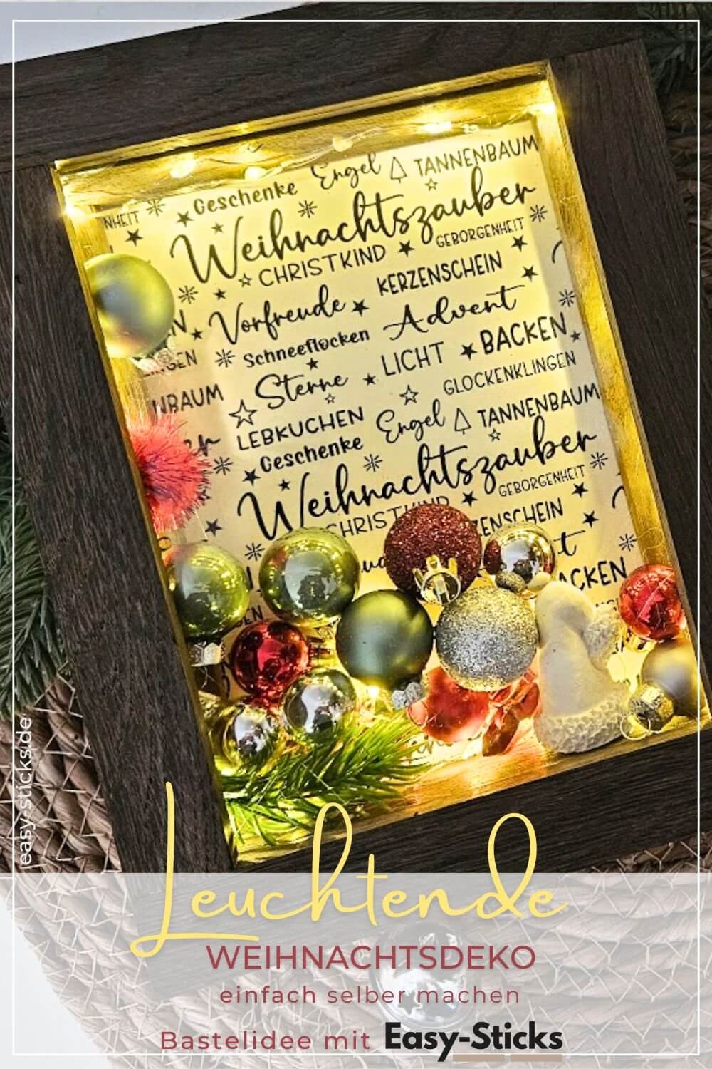 Leuchtende Weihnachtsdeko aus Easy-Sticks