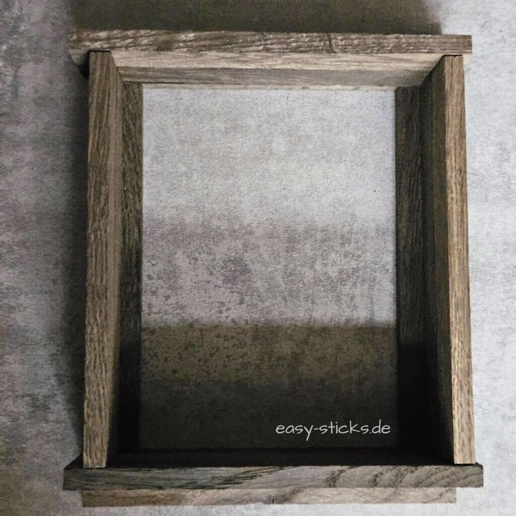 Anleitung Weihnachts-Leuchtbild – Easy-Sticks Rahmen zusammensetzen- Schritt 3