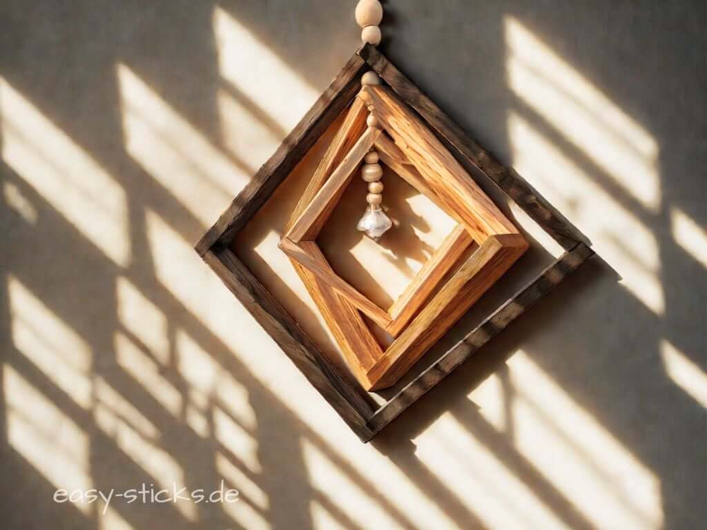 DIY Sonnenfänger basteln aus Holzklötzchen