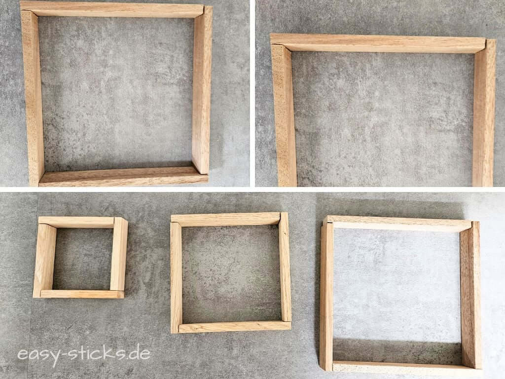 Rahmen für Sonnenfänger aus Easy-Sticks basteln