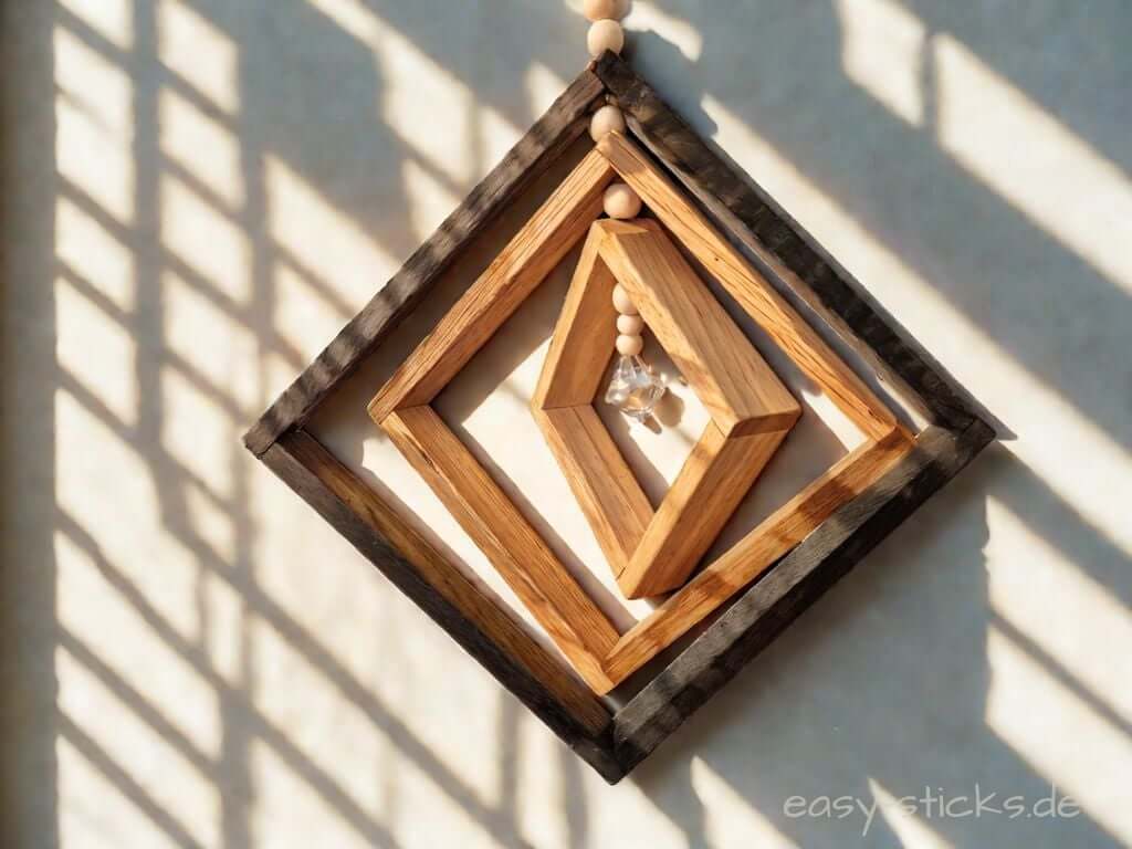 DIY Sonnenfänger basteln aus Holzklötzchen