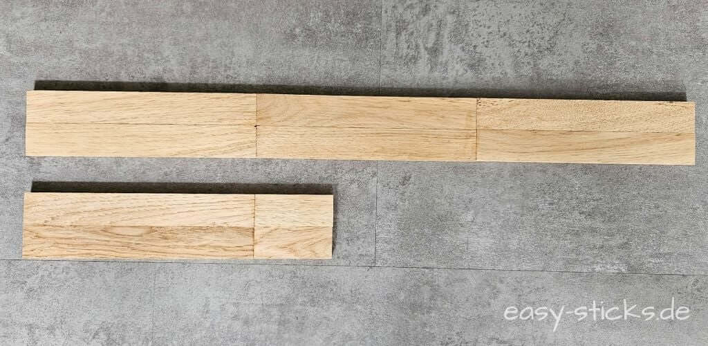 Platten als Grundelemente für das DIY Wurfspiel aus Holz