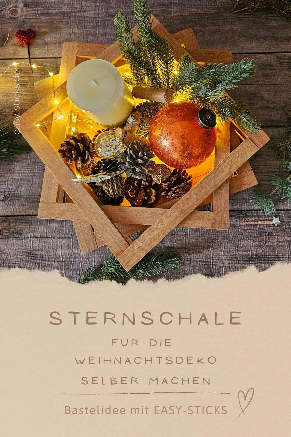 Pin Holzstäbe und Sternschale