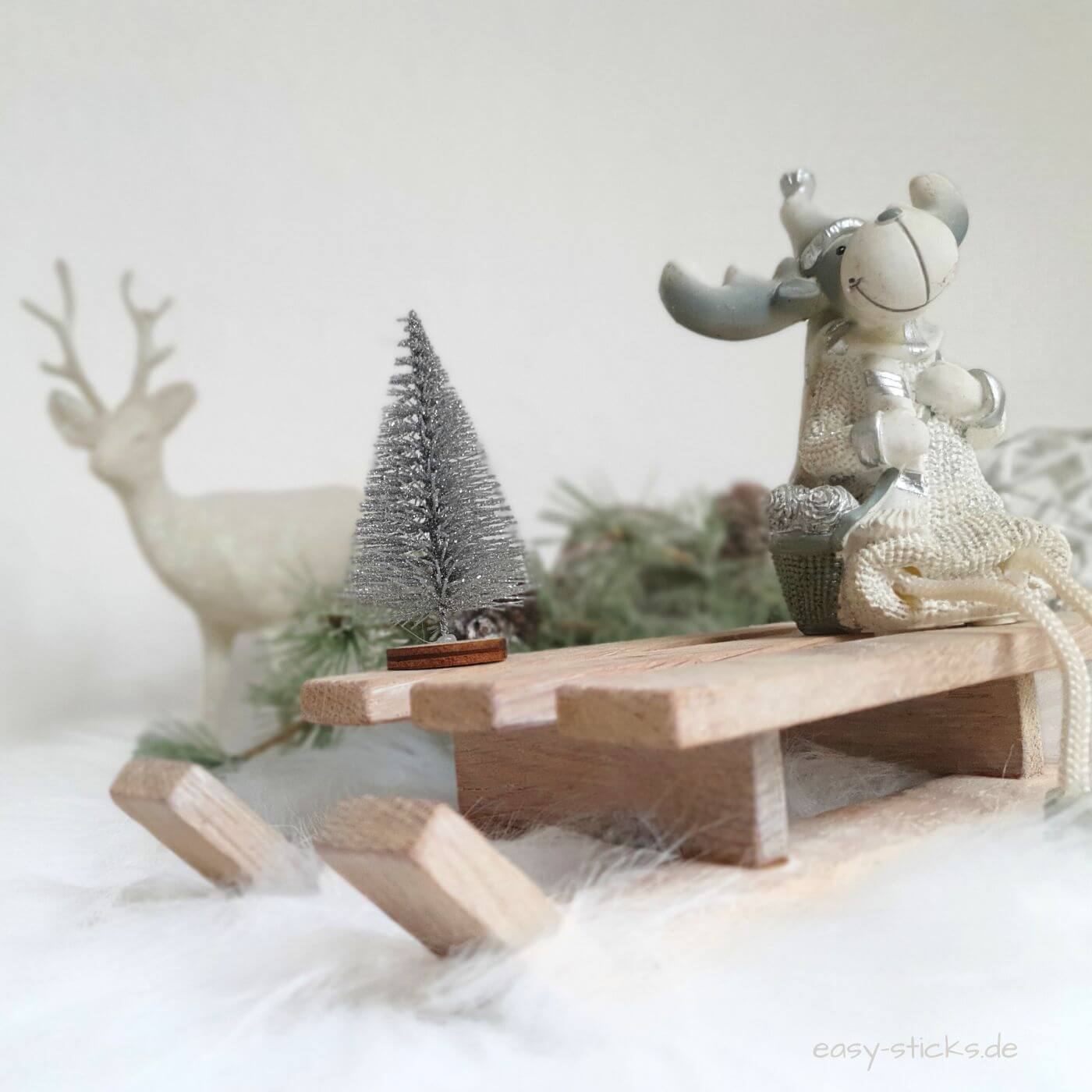 Schlitten weihnachtliches Klötzchenfieber