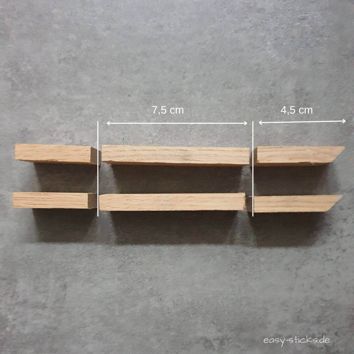 Kürzen der Klötzchen für den DIY Schlitten