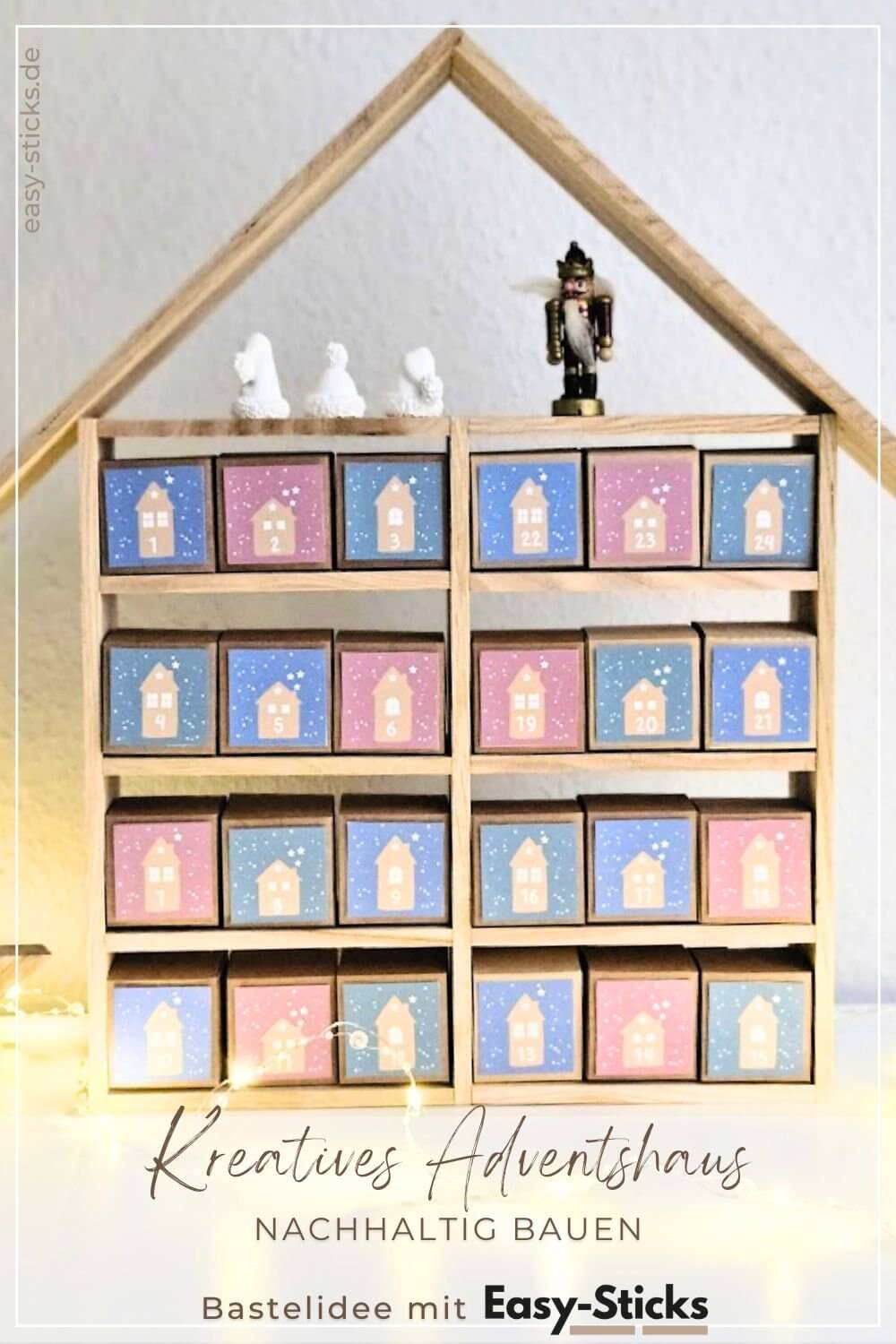 Adventskalender Haus – Bastelidee mit Deko-Effekt