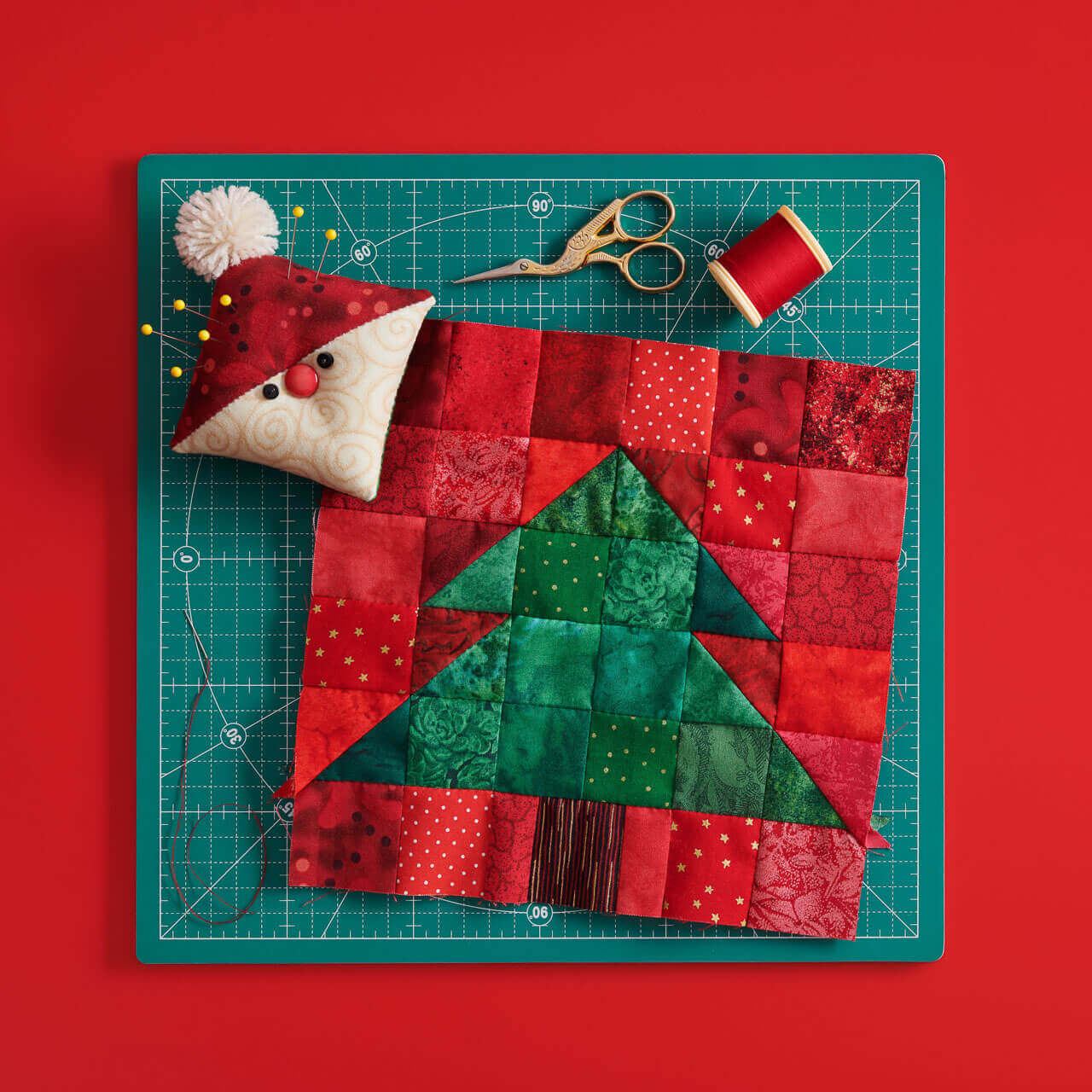 Tree Block Christmas Ornament Tutorial - Diary of a Quilter - a quilt blog
