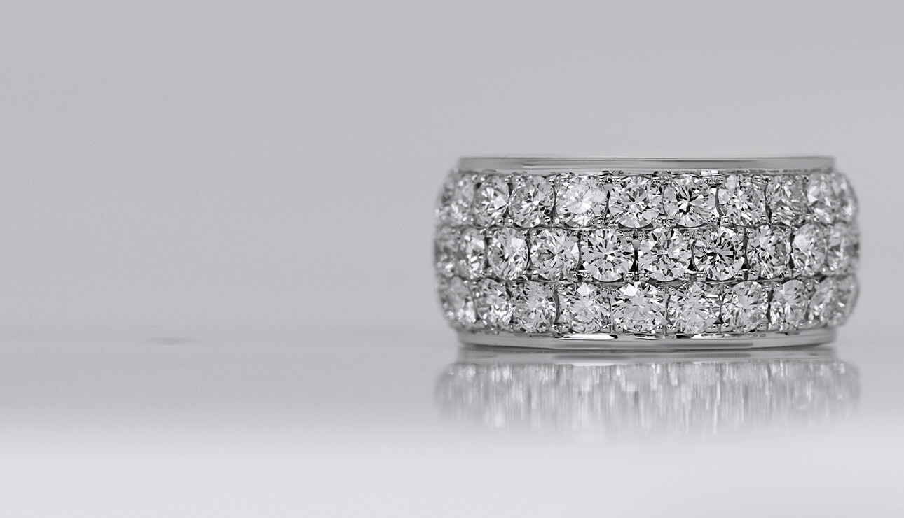 Enjoy The Sparkle Of Our Best Pave Engagement Rings
